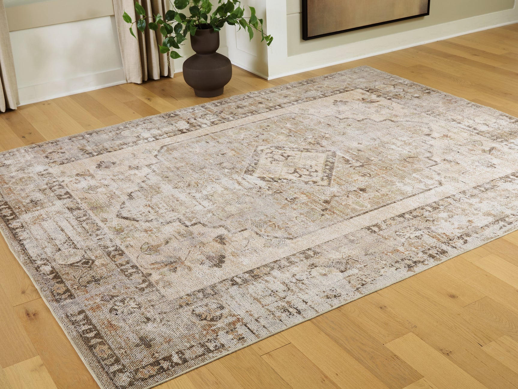 Sam's Furniture - Ashley Furniture - Livdon Rug - Washable Large Rug / Brown/Beige/Gray - R407911