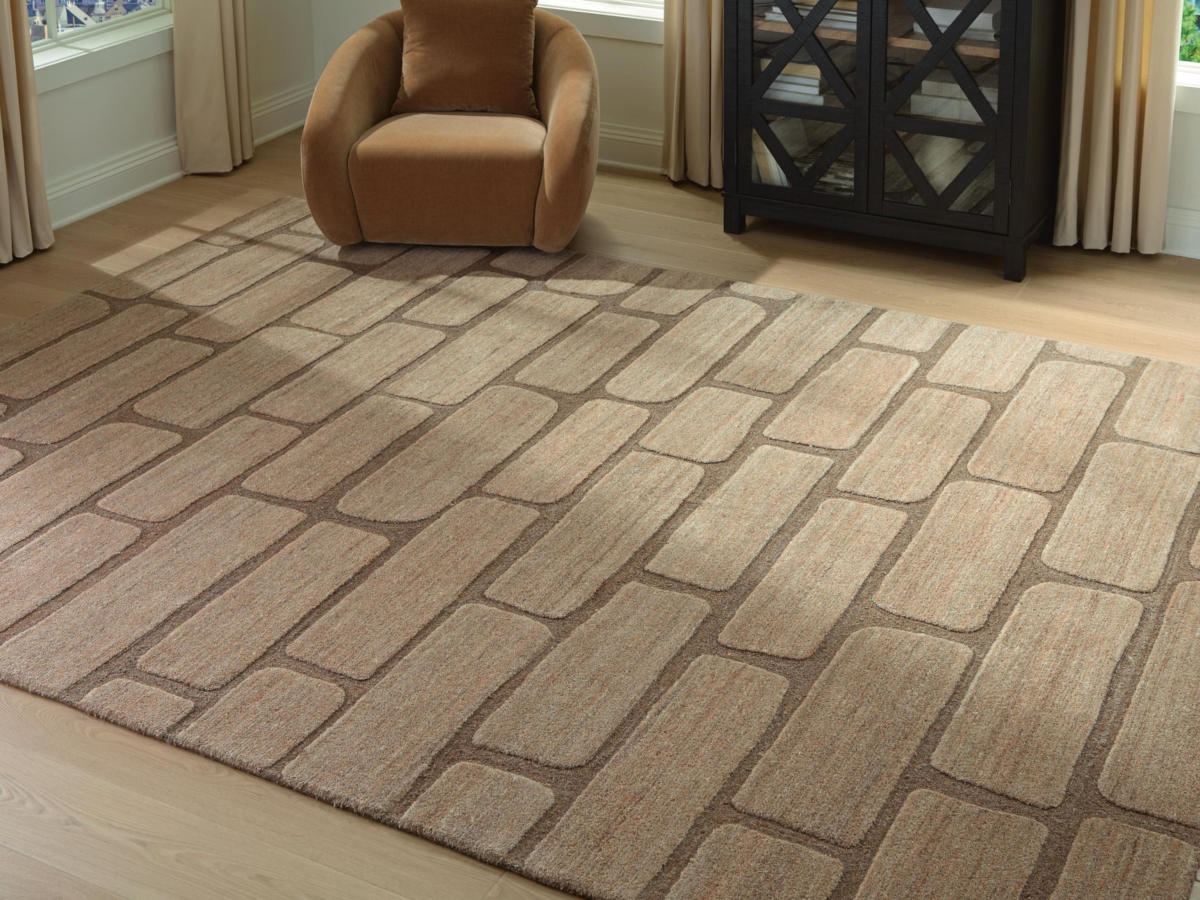 Sam's Furniture - Ashley Furniture - Orest Rug - Extra Large Rug / Brown - R407980