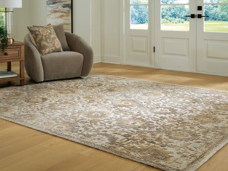 Sam's Furniture - Ashley Furniture - Sableridge Rug - Large Rug / Ivory/Taupe/Camel - R408571