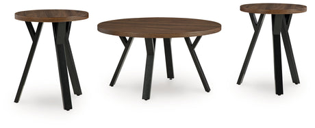 Sam's Furniture - Ashley Furniture - Elbrynn Table (Set of 3) - Occasional Table Set (3/CN) / Brown/Black - T153-13