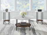 Sam's Furniture - Ashley Furniture - Wrenwich Table (Set of 3) - Occasional Table Set (3/CN) / Brown/Black/White - T167-13