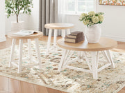 Sam's Furniture - Ashley Furniture - Fawndell Table (Set of 3) - Occasional Table Set (3/CN) / Antique White/Brown - T193-13