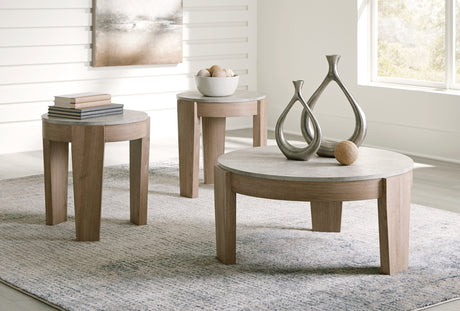 Sam's Furniture - Ashley Furniture - Guystone Table (Set of 3) - Occasional Table Set (3/CN) / Light Brown - T237-13