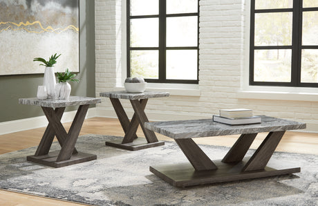 Sam's Furniture - Ashley Furniture - Bensonale Table (Set of 3) - Occasional Table Set (3/CN) / Brown/Gray - T400-13
