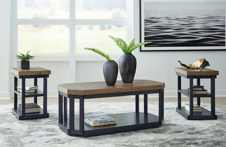 Sam's Furniture - Ashley Furniture - Landocken Table (Set of 3) - Occasional Table Set (3/CN) / Brown/Blue - T402-13