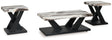 Sam's Furniture - Ashley Furniture - Cendill Table (Set of 3) - Occasional Table Set (3/CN) / Dark Brown/White/Black - T403-13