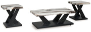Sam's Furniture - Ashley Furniture - Cendill Table (Set of 3) - Occasional Table Set (3/CN) / Dark Brown/White/Black - T403-13