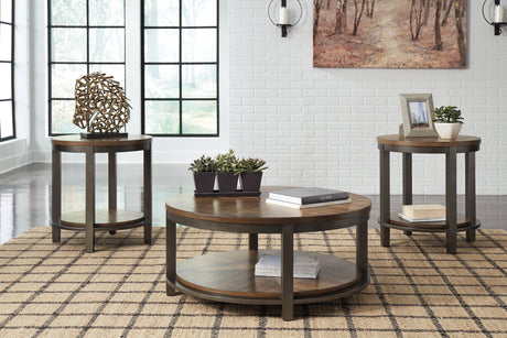 Sam's Furniture - Ashley Furniture - Roybeck Table (Set of 3) - Occasional Table Set (3/CN) / Light Brown/Bronze - T411-13