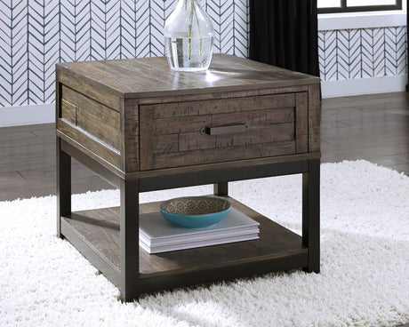 Sam's Furniture - Ashley Furniture - Johurst End Table - Rectangular End Table / Grayish Brown - T444-3