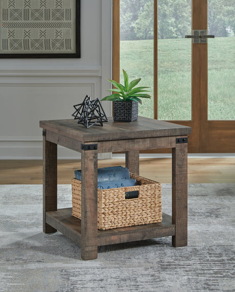 Sam's Furniture - Ashley Furniture - Hollum End Table - Square End Table / Rustic Brown - T466-2