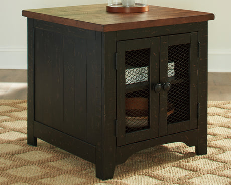 Sam's Furniture - Ashley Furniture - Valebeck End Table - Rectangular End Table / Black/Brown - T468-3