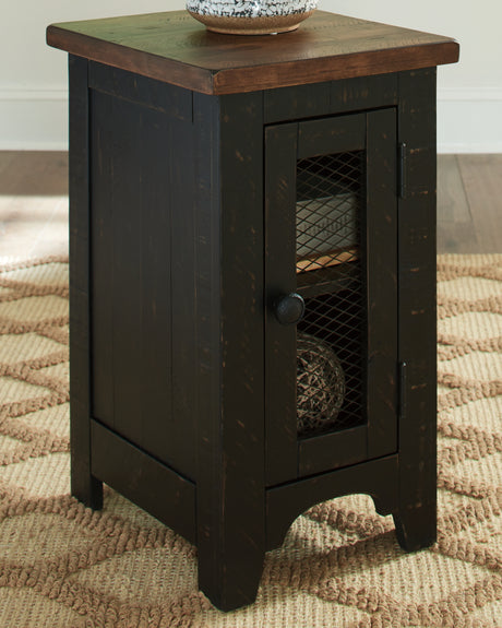 Sam's Furniture - Ashley Furniture - Valebeck Chairside End Table - Chair Side End Table / Black/Brown - T468-7