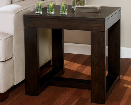 Sam's Furniture - Ashley Furniture - Watson End Table - Square End Table / Dark Brown - T481-2