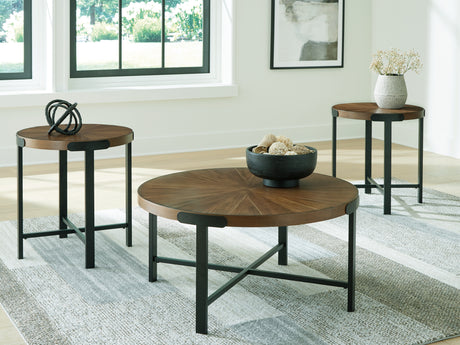 Sam's Furniture - Ashley Furniture - Crosstrail Table (Set of 3) - Occasional Table Set (3/CN) / Brown - T483-13