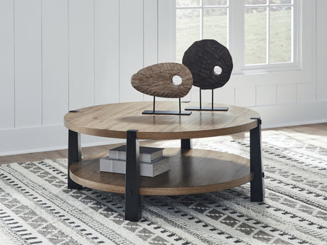 Sam's Furniture - Ashley Furniture - Ridgester Coffee Table - Round Cocktail Table - T518-8
