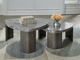 Sam's Furniture - Ashley Furniture - Surmour Stacked Coffee Table - Stacked Cocktail Table / Gray/Brown - T600-0
