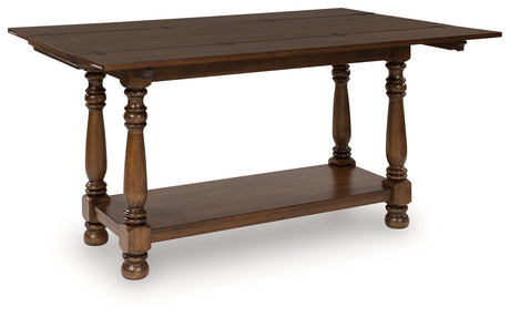 Sam's Furniture - Ashley Furniture - Sturlayne Flip Top Sofa Table - Flip Top Sofa Table / Brown - T609-4