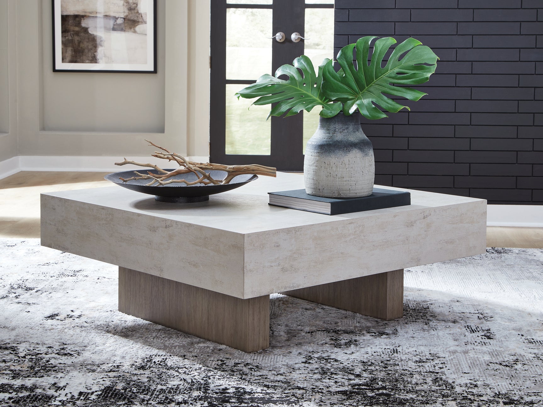 Sam's Furniture - Ashley Furniture - Jorlaina Coffee Table - Square Cocktail Table / Light Grayish Brown - T622-8