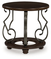 Sam's Furniture - Ashley Furniture - Frallyn End Table - Round End Table / Dark Brown - T623-6