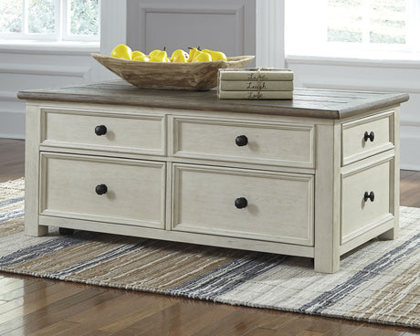 Sam's Furniture - Ashley Furniture - Bolanburg Coffee Table with Lift Top - Lift Top Cocktail Table / Two-tone - T637-20
