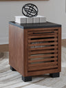 Sam's Furniture - Ashley Furniture - Kallari Chairside End Table - Chair Side End Table / Warm Brown/Black - T737-7