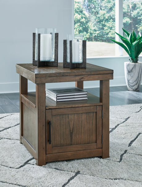 Sam's Furniture - Ashley Furniture - Boardernest End Table - Rectangular End Table / Brown - T738-3