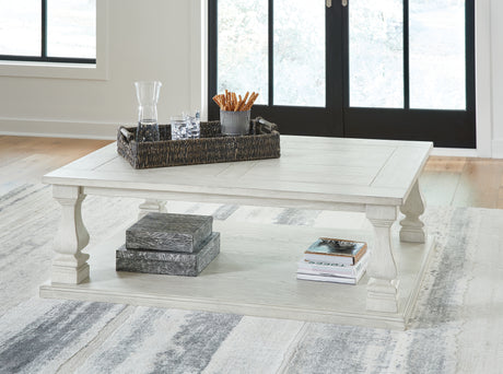 Sam's Furniture - Ashley Furniture - Arlendyne Coffee Table - Rectangular Cocktail Table / Antique White - T747-1