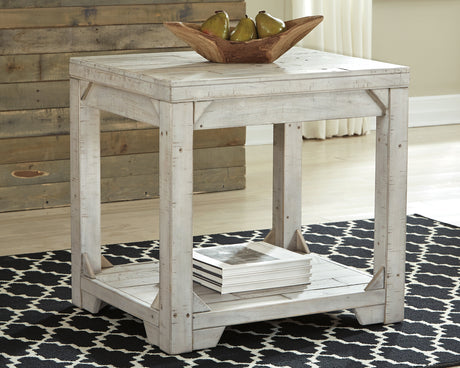 Sam's Furniture - Ashley Furniture - Fregine End Table - Rectangular End Table / Whitewash - T755-3