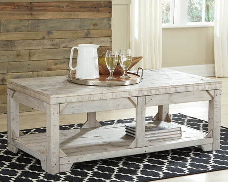 Sam's Furniture - Ashley Furniture - Fregine Coffee Table with Lift Top - Lift Top Cocktail Table / Whitewash - T755-9