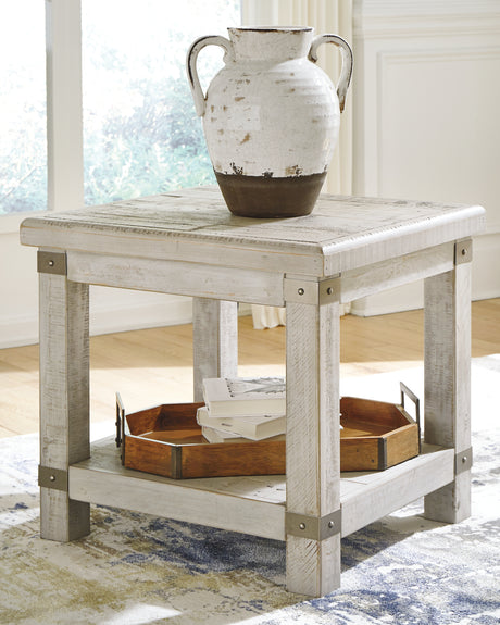 Sam's Furniture - Ashley Furniture - Carynhurst End Table - Rectangular End Table / Whitewash - T929-3