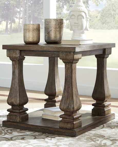 Sam's Furniture - Ashley Furniture - Johnelle End Table - Rectangular End Table / Gray - T776-3