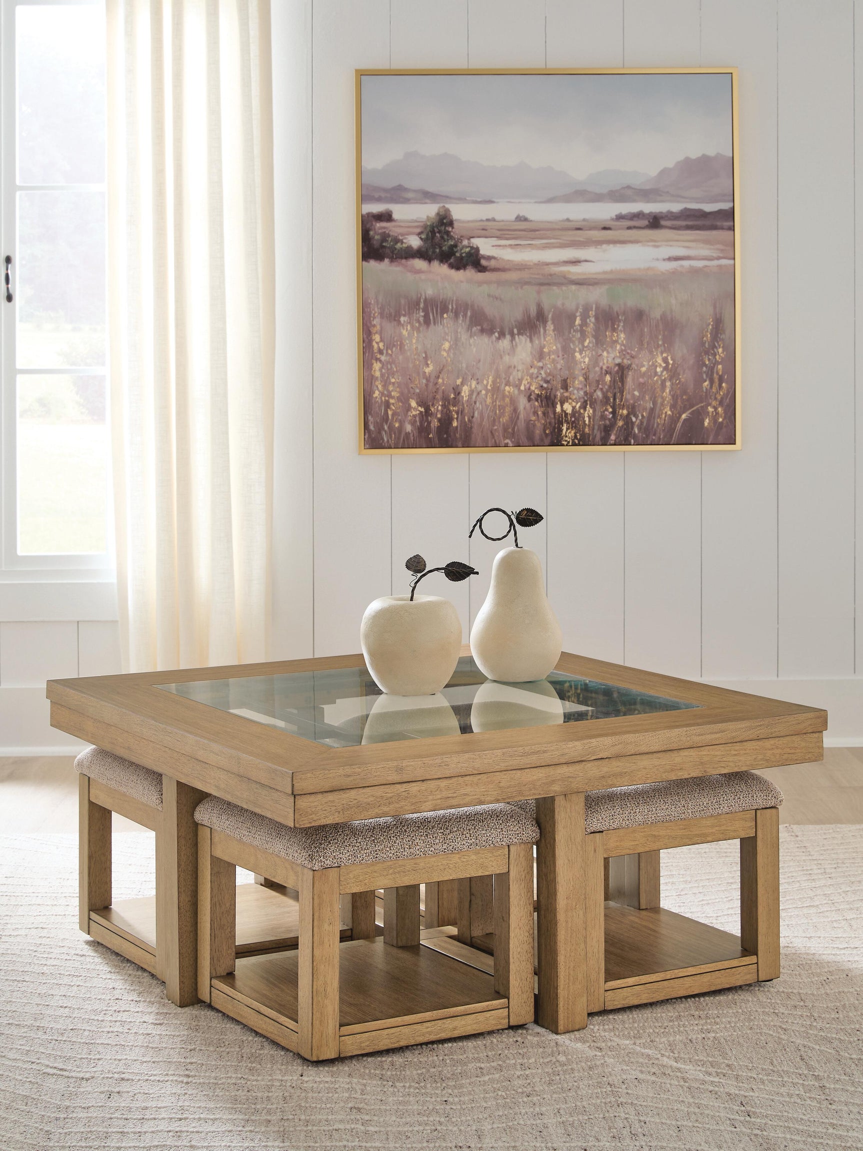 Sam's Furniture - Ashley Furniture - Wittenmyer Coffee Table with 4 Stools (Set of 5) - Cocktail TBL w/4 Stools (5/CN) - T794-20