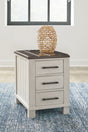 Sam's Furniture - Ashley Furniture - Darborn Chairside End Table - Chair Side End Table / Gray/Brown - T796-7