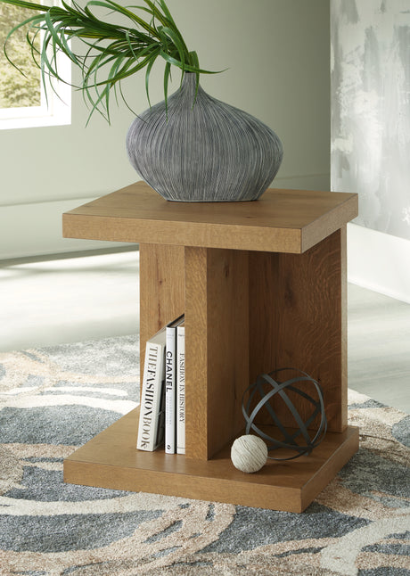 Sam's Furniture - Ashley Furniture - Brinstead Chairside End Table - Chair Side End Table / Light Brown - T839-7