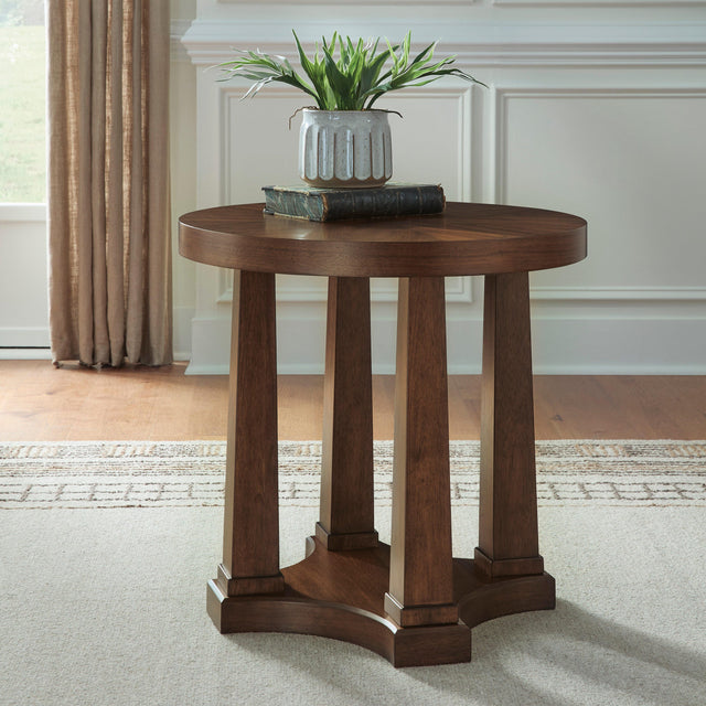 Sam's Furniture - Ashley Furniture - Rustic Plains End Table - Round End Table - T877-6