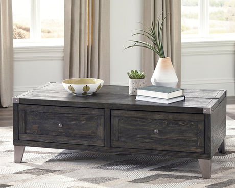 Sam's Furniture - Ashley Furniture - Todoe Coffee Table with Lift Top - Lift Top Cocktail Table / Dark Gray - T901-9