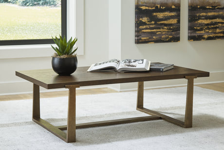 Sam's Furniture - Ashley Furniture - Balintmore Coffee Table - Rectangular Cocktail Table / Brown/Gold Finish - T967-1