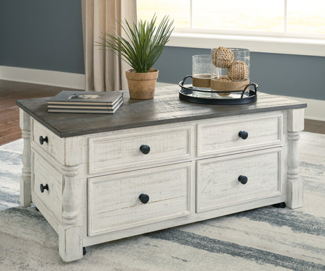 Sam's Furniture - Ashley Furniture - Havalance Lift-Top Coffee Table - Lift Top Cocktail Table / White/Gray - T994-20