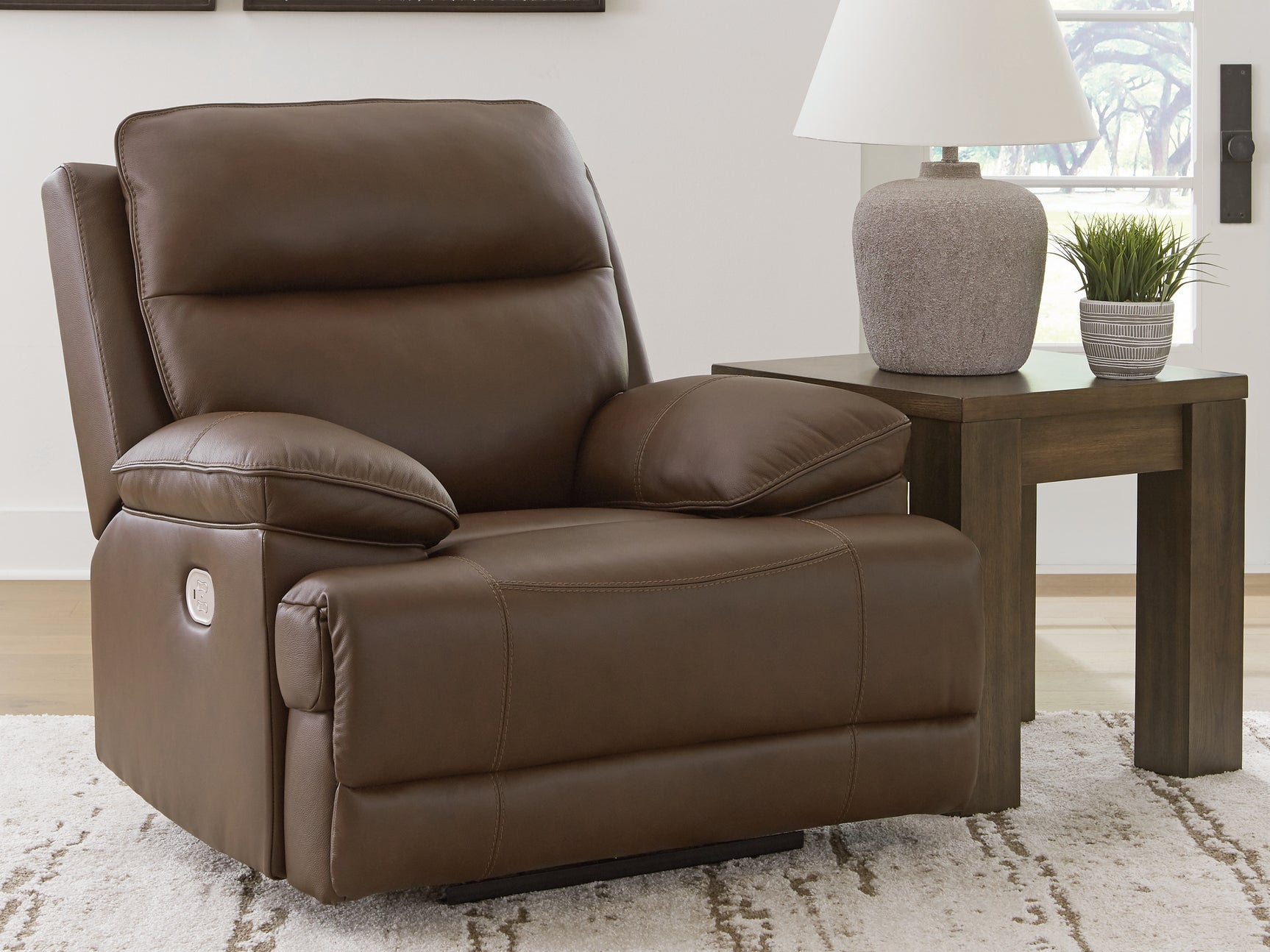 Sam's Furniture - Ashley Furniture - VonRyan Living Room - PWR REC Loveseat/CON/ADJ HDRST / Tobacco - U1040018