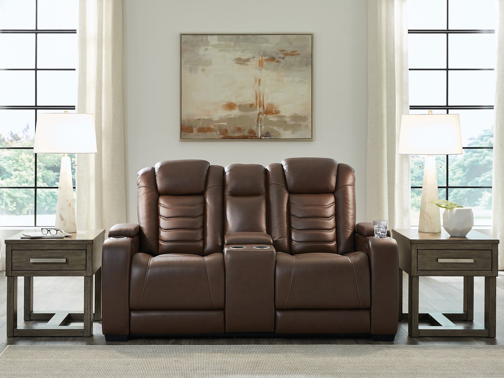 Sam's Furniture - Ashley Furniture - High Impact Living Room - PWR Recliner/ADJ Headrest / Tobacco - U1060113