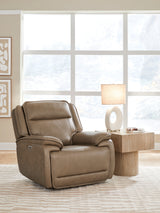 Sam's Furniture - Ashley Furniture - Glencroft Living Room - PWR Recliner/ADJ Headrest / Sahara - PCU1240013