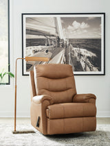 Sam's Furniture - Ashley Furniture - Flynwood Living Room - Swivel Glider Recliner / Butternut - PCU1340161