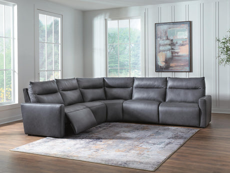 Sam's Furniture - Ashley Furniture - ModZ Sectional - 5-Piece Power Reclining Sectional / Blue - U14001S6