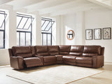 Sam's Furniture - Ashley Furniture - DeepWakes Sectional - 6-Piece Reclining Sectional with Storage Console / Canyon - PCU62607S36