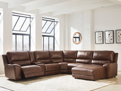 Sam's Furniture - Ashley Furniture - DeepWakes Sectional - 6-Piece Power Reclining Sectional with Chaise / Canyon - PCU62607S6