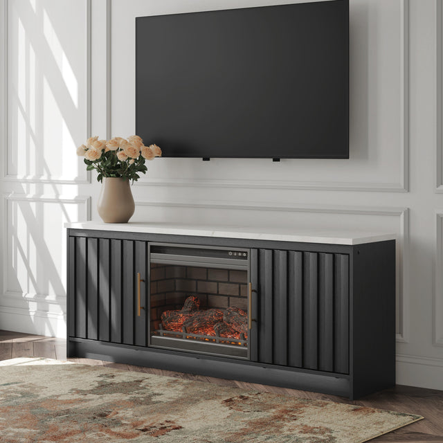 Sam's Furniture - Ashley Furniture - Cadmori 63" TV Stand with Electric Fireplace - 63" TV Stand with Electric Fireplace - W2616W2