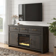 Sam's Furniture - Ashley Furniture - Brazen Valley 71" TV Stand with Electric Fireplace - 71" TV Stand with Electric Fireplace - W2648W1