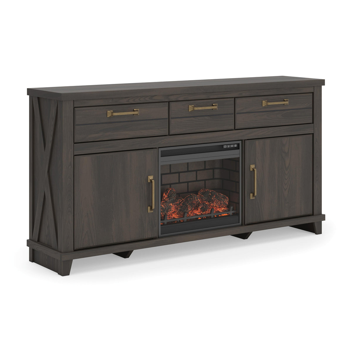 Brazen Valley 71" TV Stand with Electric Fireplace