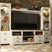 Sam's Furniture - Ashley Furniture - Willowton Entertainment Center - 4-Piece Entertainment Center / Whitewash - W267W3