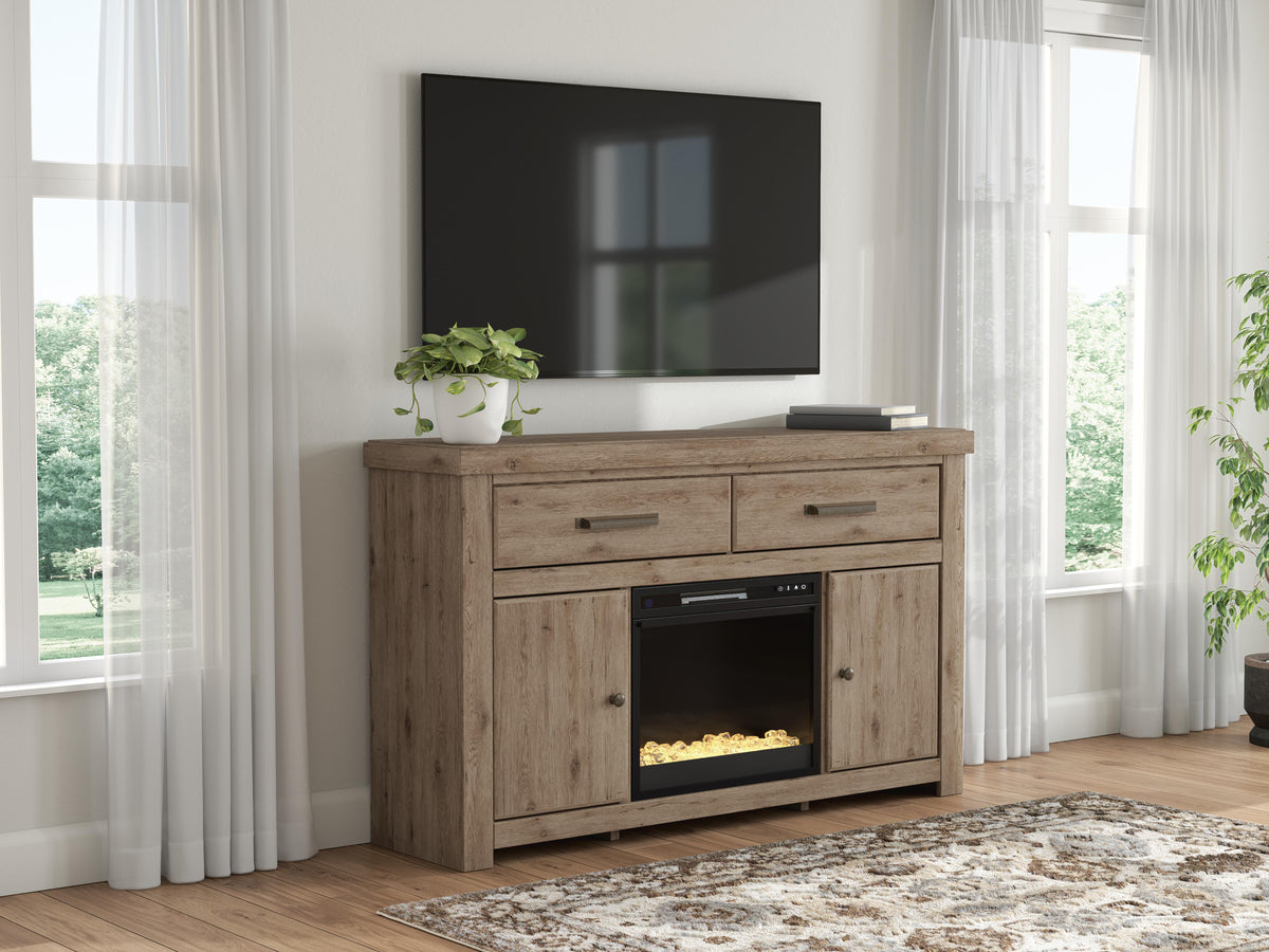 Sam's Furniture - Ashley Furniture - Garistyn 62" TV Stand with Electric Fireplace - 62" TV Stand with Electric Fireplace - W2844W5